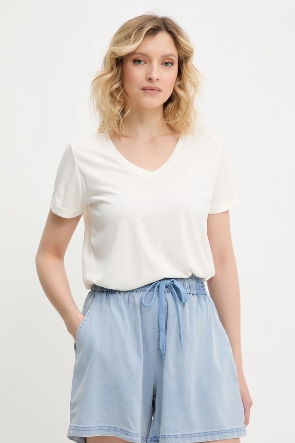 Answear Lab tricou uni bej BTS1047.tos