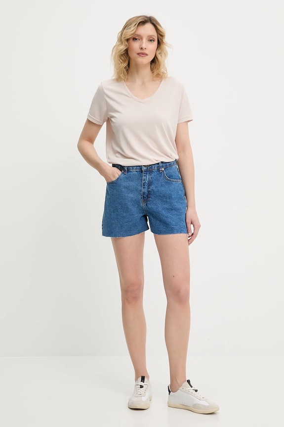 Answear.LAB t-shirt z modalem BTS1047.tos beżowy WW25