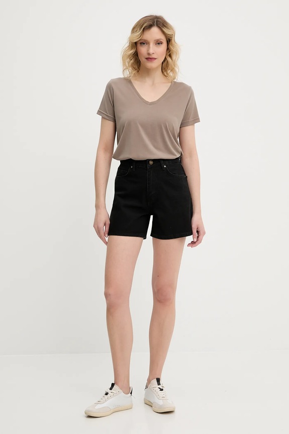 Answear.LAB t-shirt z modalem BTS1047.tos brązowy WW25