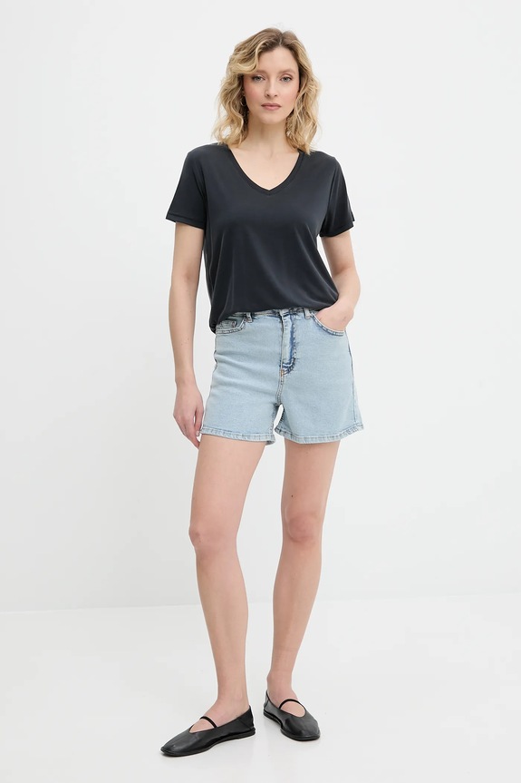 Answear.LAB t-shirt z modalem BTS1047.tos czarny WW25