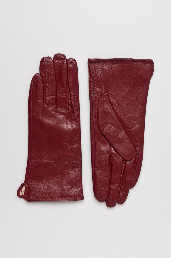 Answear.LAB - Kožené rukavice burgundské 1576.M