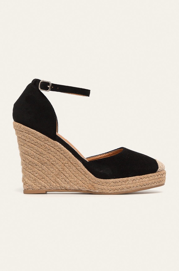 Answear - Espadrile LaDonna imitatie de piele intoarsa negru 2019.33.A.P