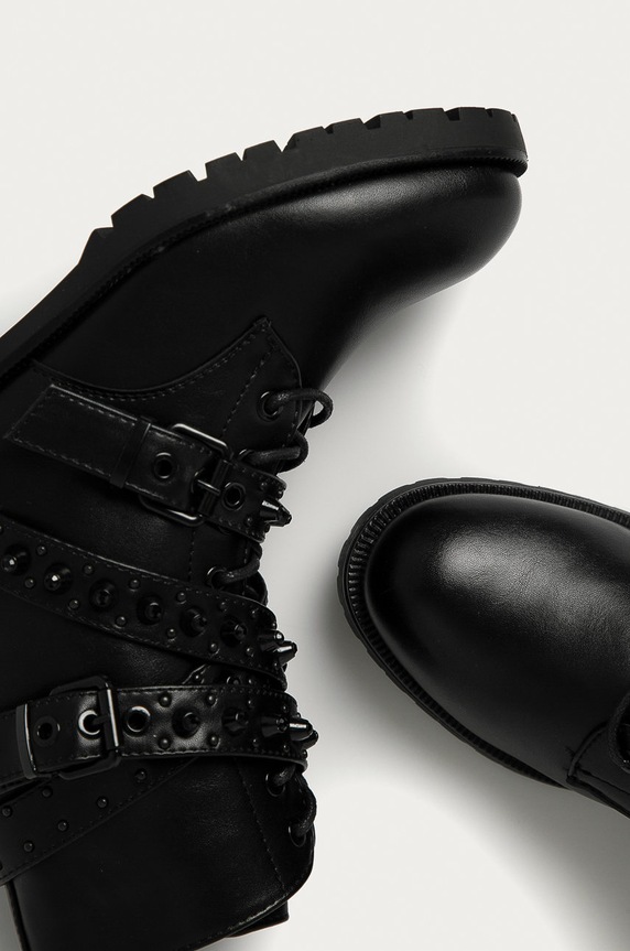 Answear Lab - Botine Damerose negru Q628.DAE