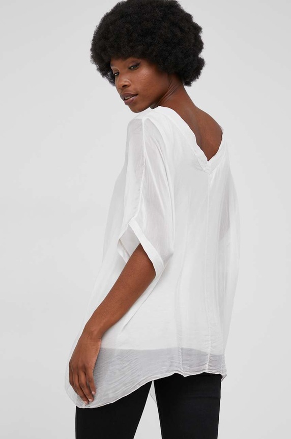 Odzież Answear Lab Bluzka jedwabna 197.MB beżowy