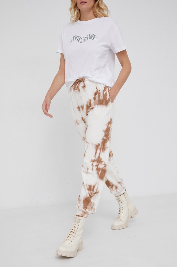 Answear Lab Spodnie wzorzyste brązowy VX1.DA