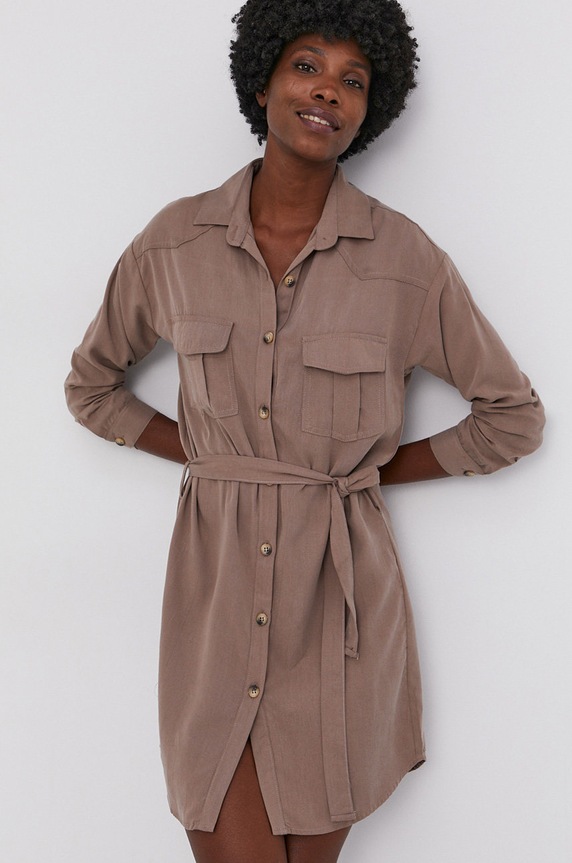 Answear Lab Sukienka NT441TN.1.DA beżowy WZ21