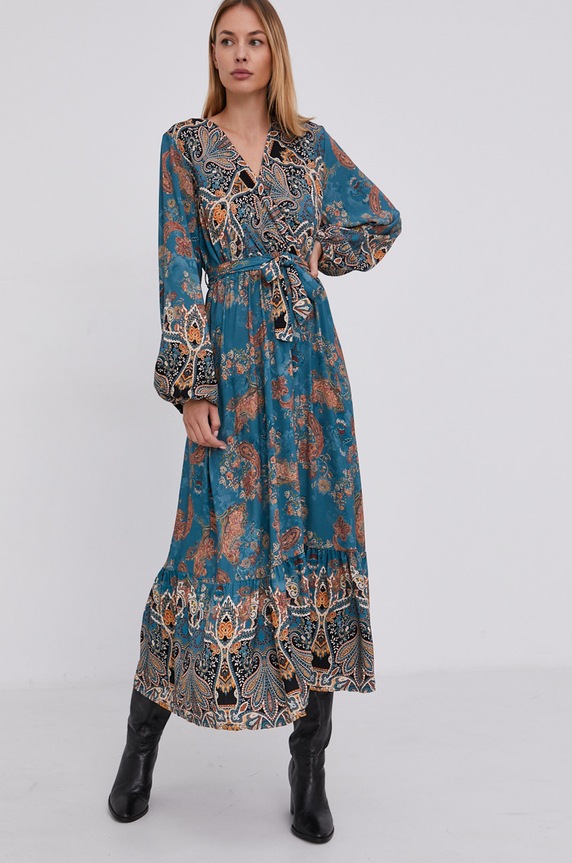 Answear Lab Sukienka 3764.2.AJ turkusowy WZ21