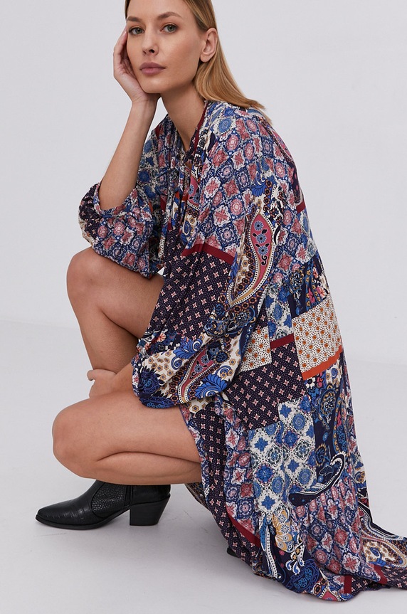 Answear Lab Sukienka 114.AJ niebieski WZ21