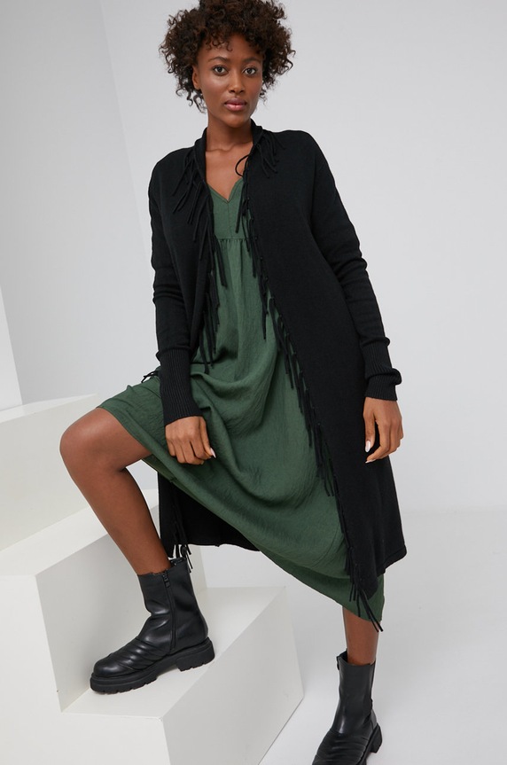 Answear Lab - Cardigan uni negru ZM1081.1.KR