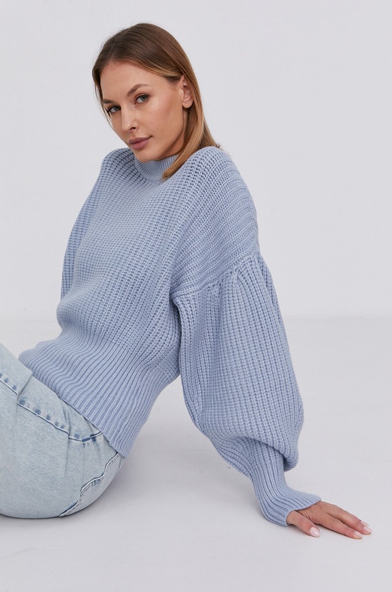 Answear Lab Sweter okrągły niebieski N6855.2.AJ