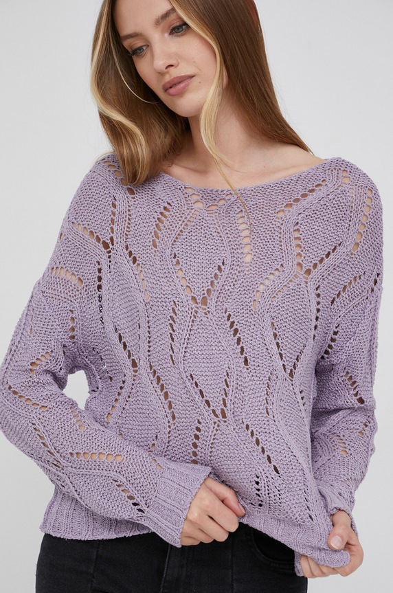 Odzież Answear Lab Sweter BIS.7.AJ fioletowy