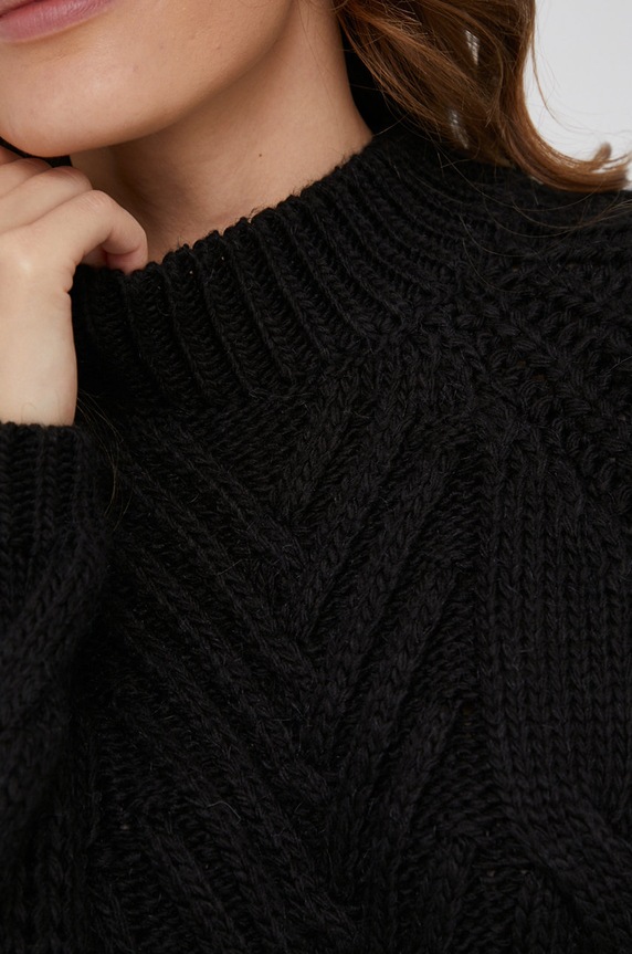Answear Lab Sweter z domieszką wełny NT7.1.DA czarny