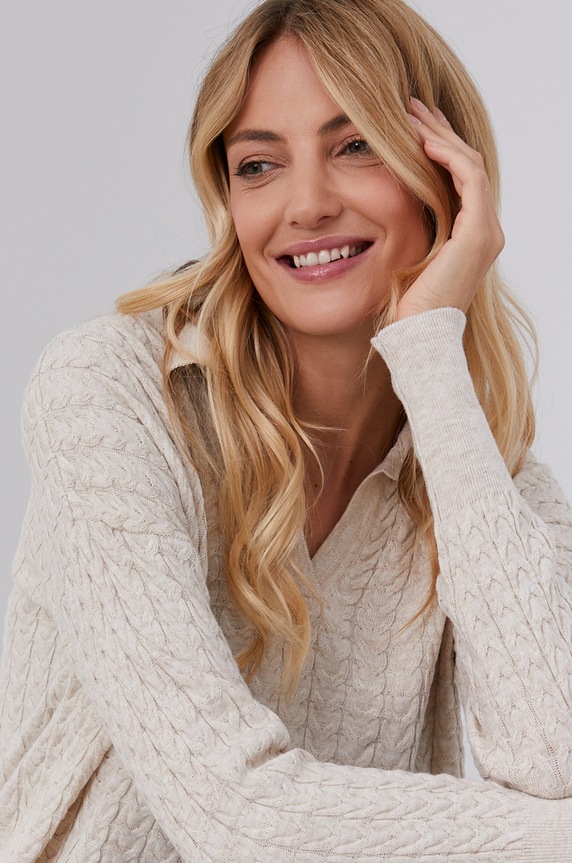 Answear Lab Sweter pozostałe beżowy 3341.DA