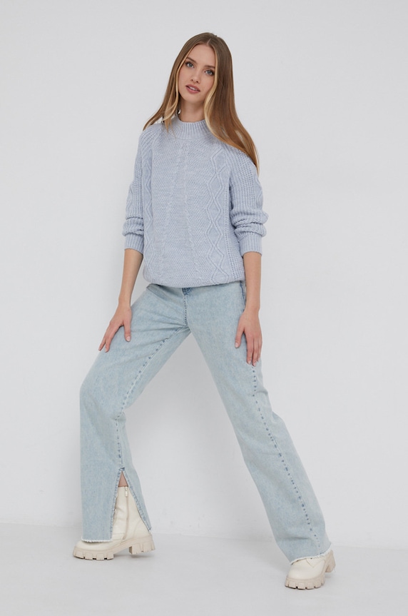 Answear Lab Sweter 7146.2.DA niebieski WZ21