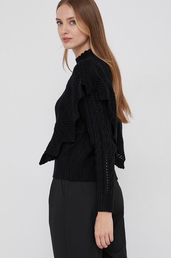 Odzież Answear Lab Sweter z domieszką wełny 3828.AJ czarny