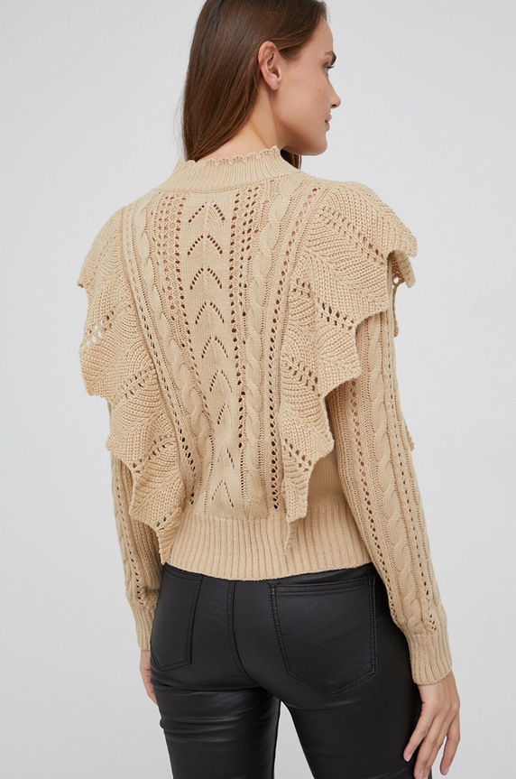 Odzież Answear Lab Sweter z domieszką wełny 3828.1.AJ beżowy