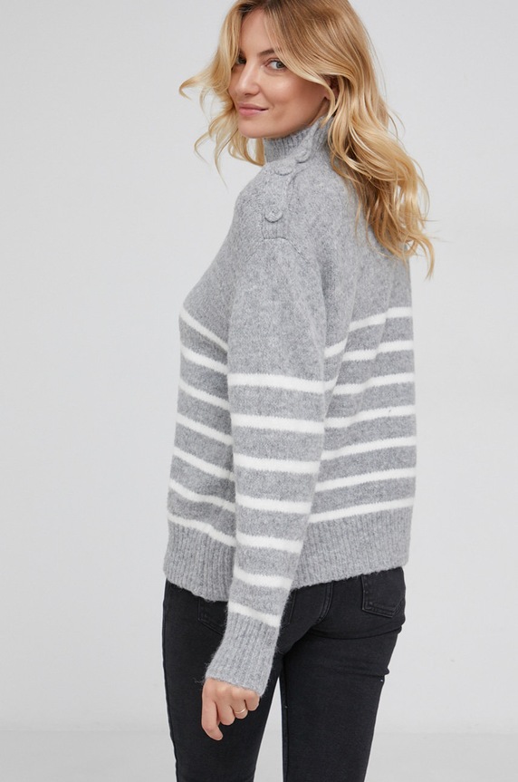 Odzież Answear Lab Sweter wełniany MC18889.AJ szary
