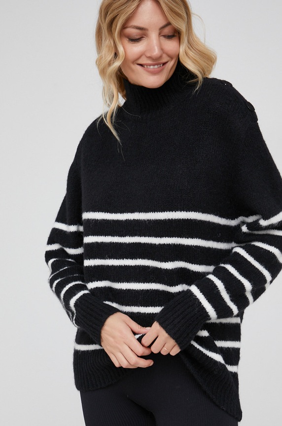 Answear Lab Sweter z domieszką wełny MC18889.1.AJ czarny WZ21