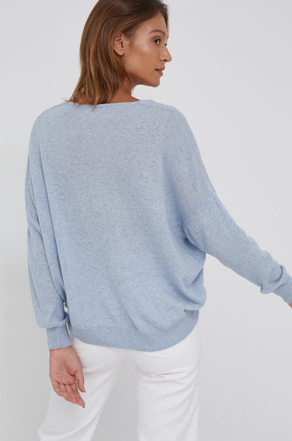 Odzież Answear Lab Sweter z domieszką kaszmiru KA628838.AJ niebieski
