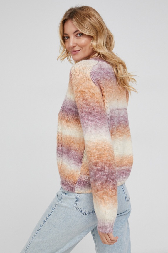 Odzież Answear Lab Sweter z domieszką wełny P50.1.AJ brązowy