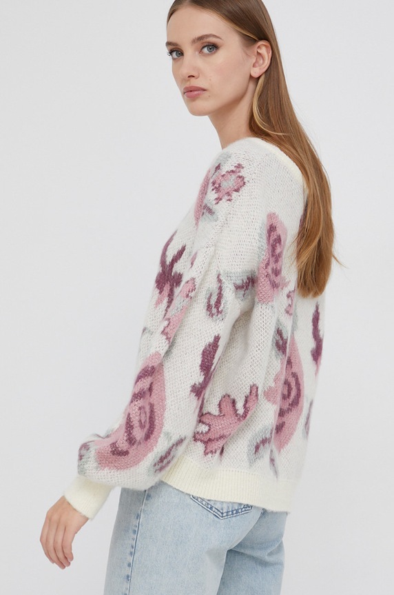 Odzież Answear Lab Sweter z domieszką wełny 381109.AJ beżowy