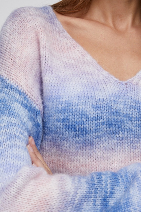Answear Lab Sweter z domieszką wełny PM8761.2KR niebieski