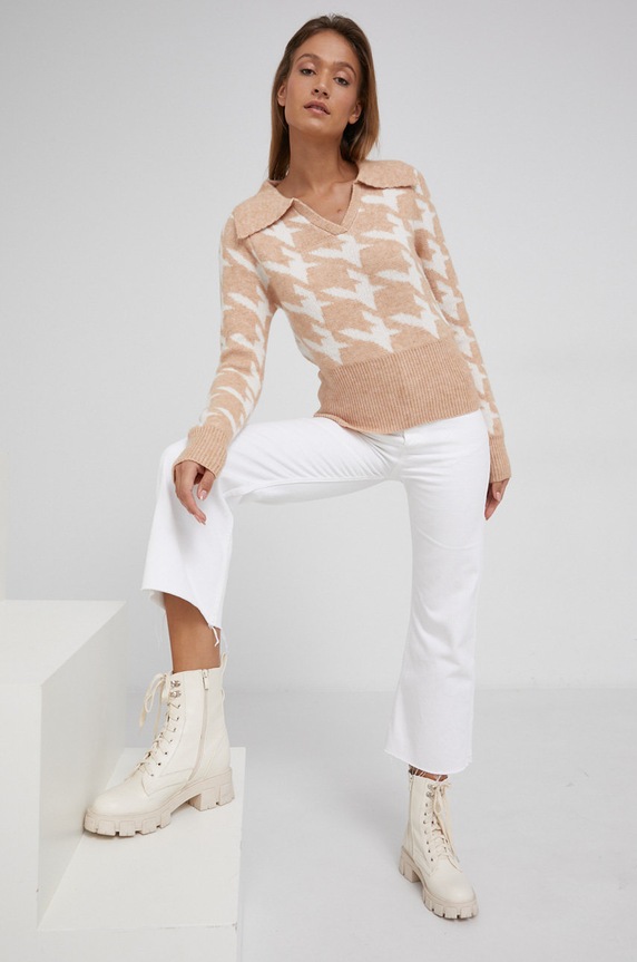 Answear Lab Sweter pozostałe beżowy 2122.AJ