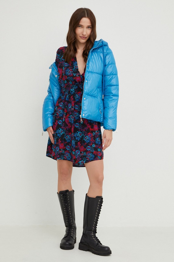 Answear.LAB kurtka MB0269.js1 niebieski WZ22