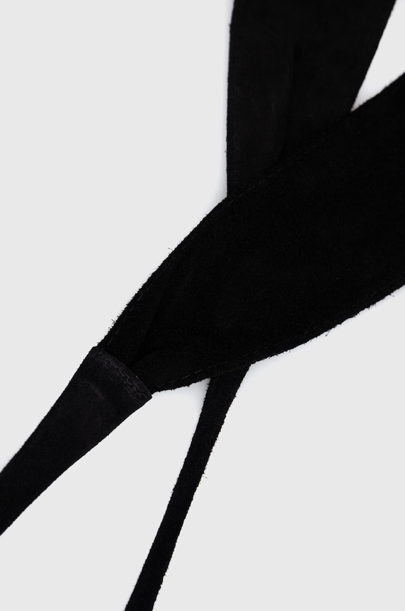 Answear Lab curea din piele intoarsa CP0039.WK negru WZ22