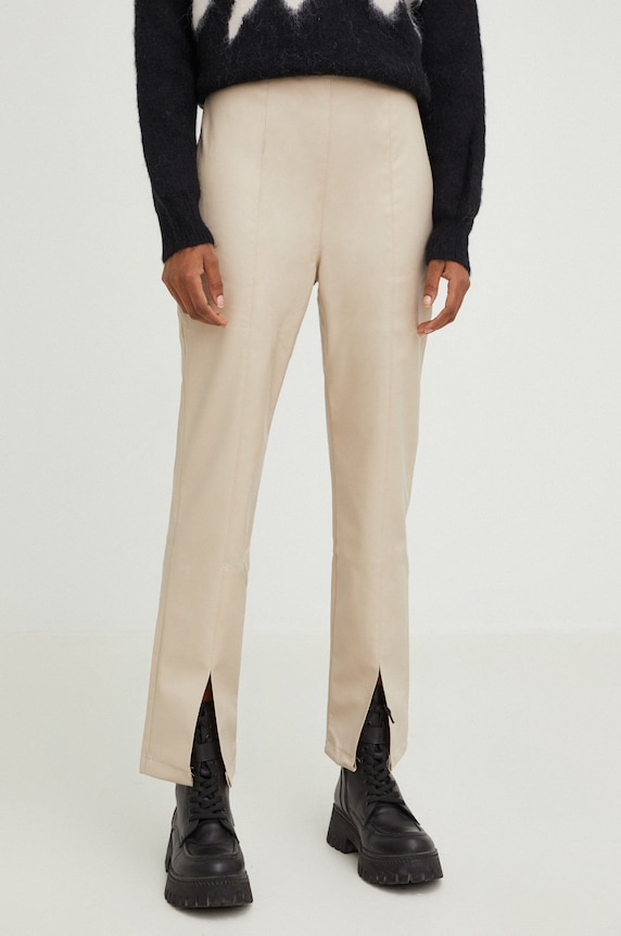Answear.LAB pantaloni alta beige 22k2408.1WK