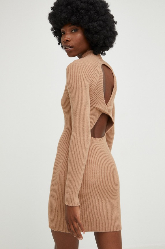 Answear Lab sukienka z wełną casual beżowy 2267.3w