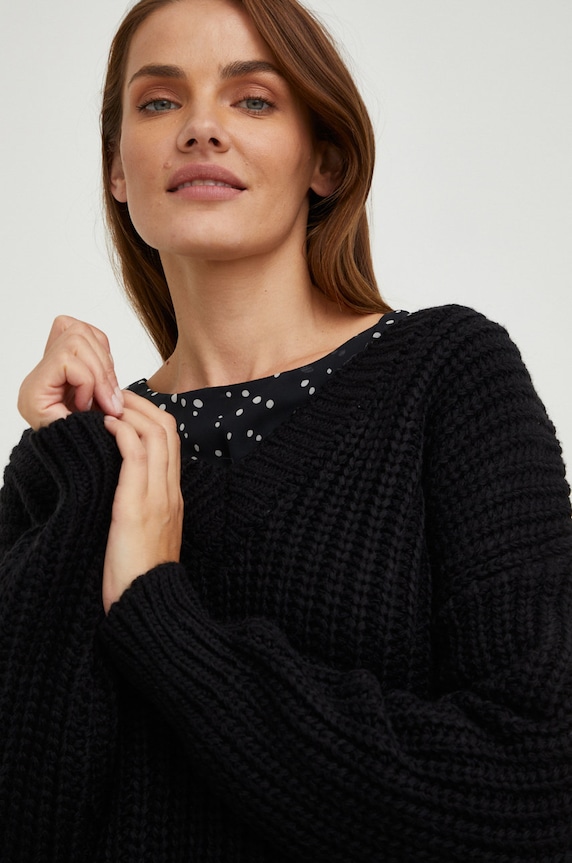 Answear Lab sweter czarny 3541.1.js