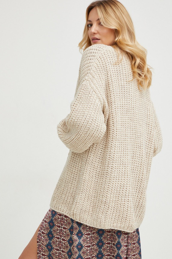 Îmbrăcăminte Answear Lab cardigan de lana 3575.JS2 bej