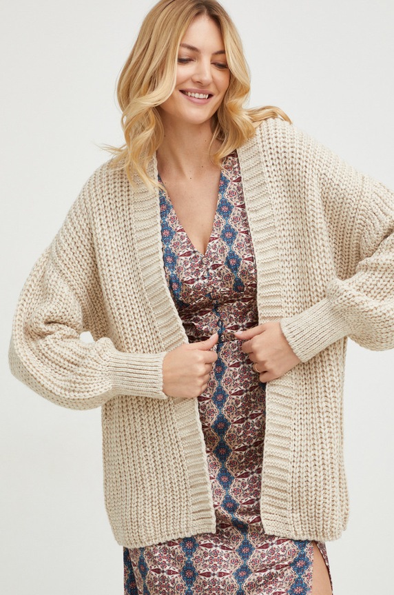 Answear Lab cardigan de lana bej 3575.JS2