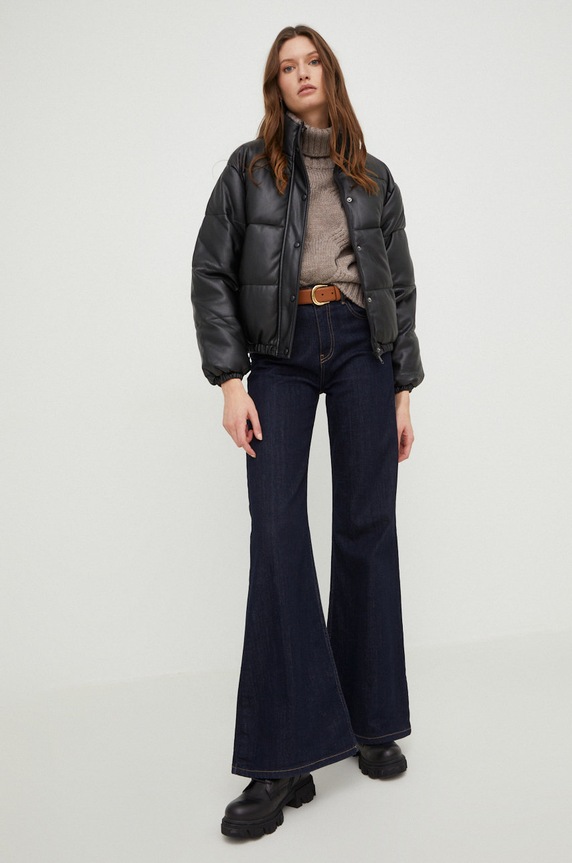 Answear Lab sweter z domieszką wełny 3586.3.JS brązowy WZ22