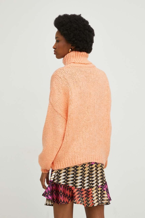 Odzież Answear Lab sweter z wełną 49.DB pomarańczowy