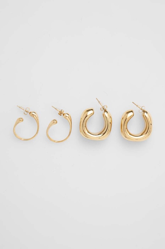 Σκουλαρίκια Answear.LAB 2-pack ags.22427.ags22423.fh χρυσαφί WZ23