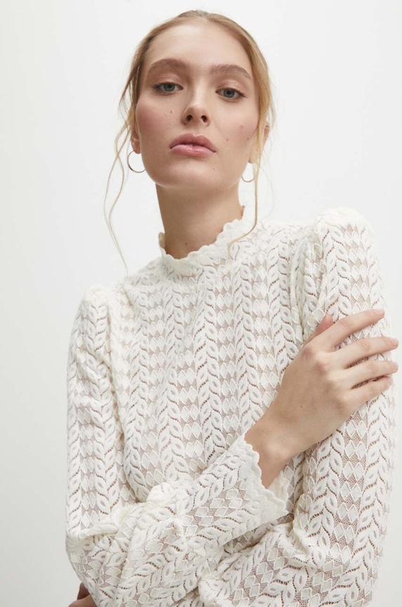 Answear Lab longsleeve bej 36081.fh