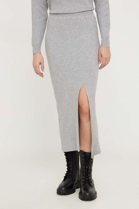 Answear.LAB komplet sweter i spódnica szary 224396.tjs