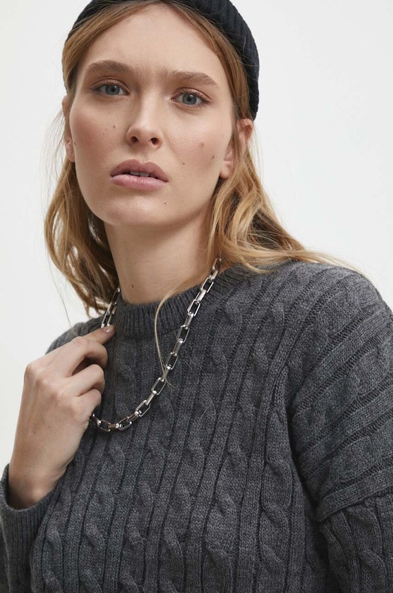 Answear.LAB komplet sweter i spódnica 9433.tjs szary