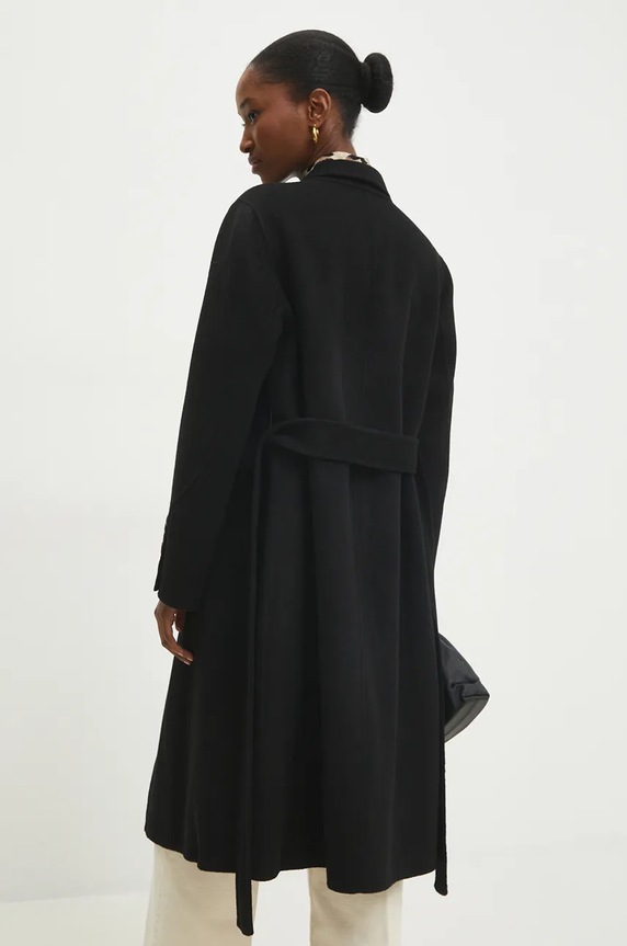 Odzież Answear Lab płaszcz wełniany 3037.1FKK czarny