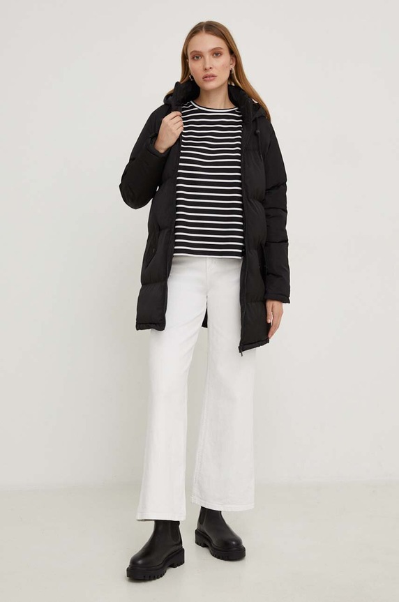 Answear Lab kurtka LJK.CELLOLONGBLK.gdb czarny WZ23