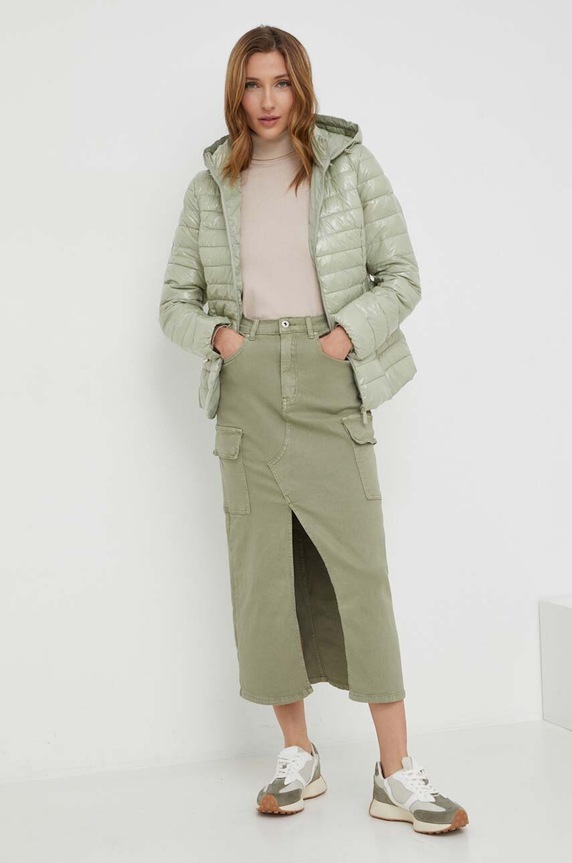 Answear.LAB kurtka AT8295B.HWK turkusowy WZ23