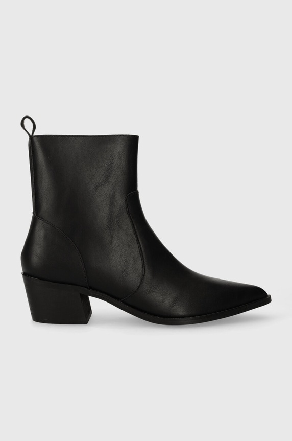 Answear Lab botki imitacja skóry licowej czarny M3705.HWK