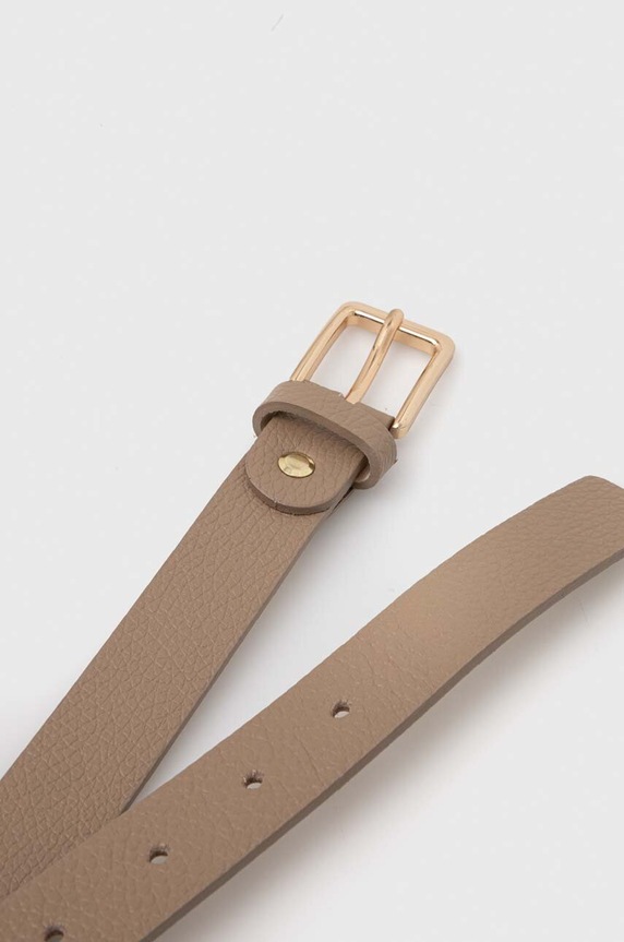 Answear.LAB pasek skórzany C.104.HWK beżowy WW25