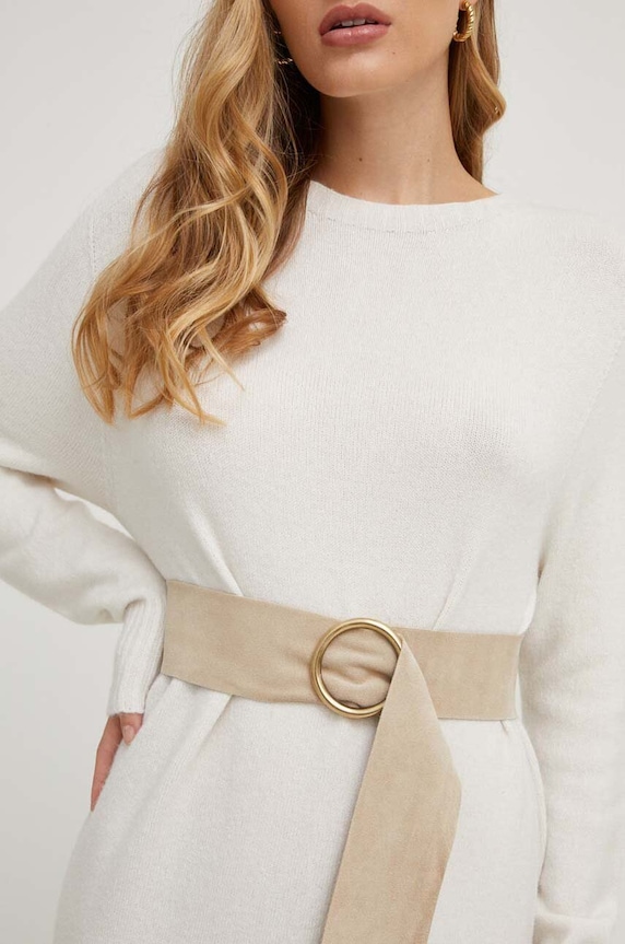 Answear.LAB Lab cintura in pelle scamosciata beige sc.HWK