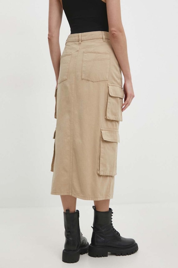 Odzież Answear.LAB spódnica jeansowa 80858.TWK beżowy