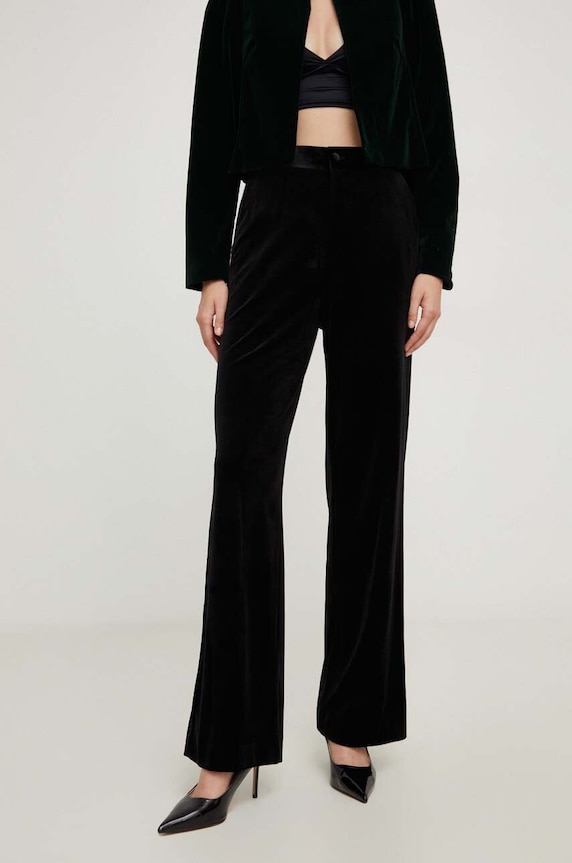 Answear.LAB pantaloni alta nero p2228.FKK