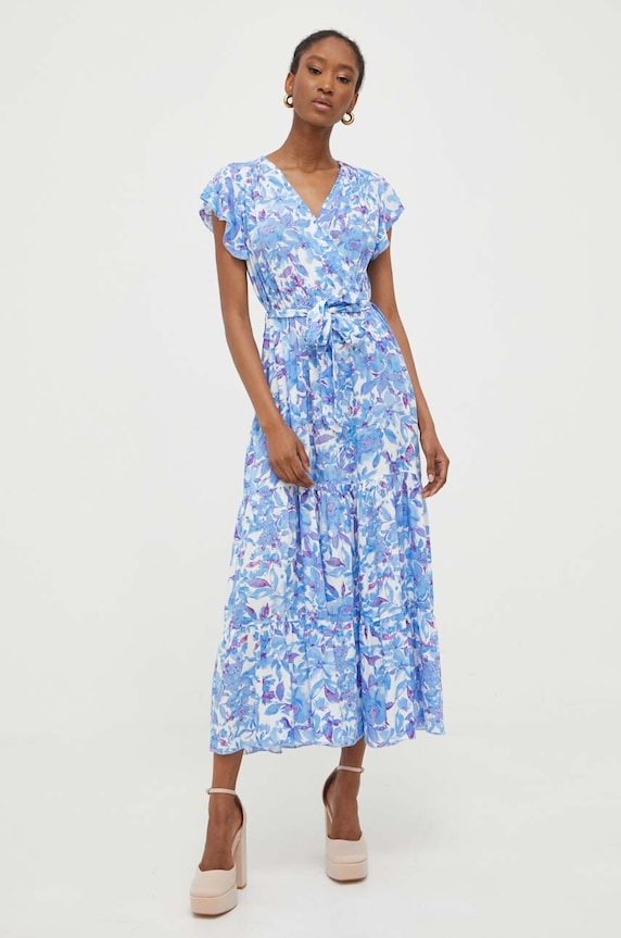 Answear Lab sukienka r2351.h niebieski WZ23