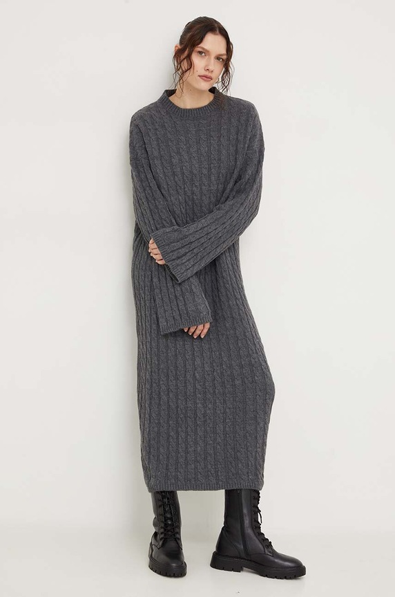 Answear.LAB sukienka casual szary sng10.ss.tjs